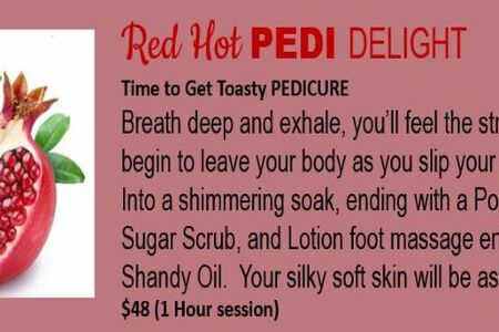 Enjoy Our Red Hot Pedi Delight