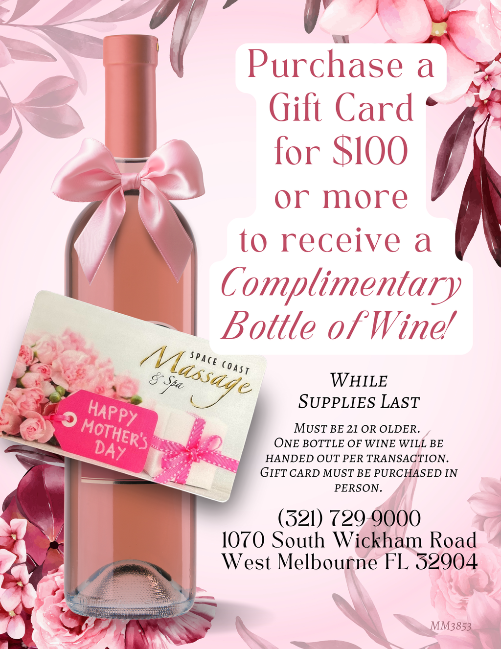 Mother's Day Gift Certificate and Wine Promotion