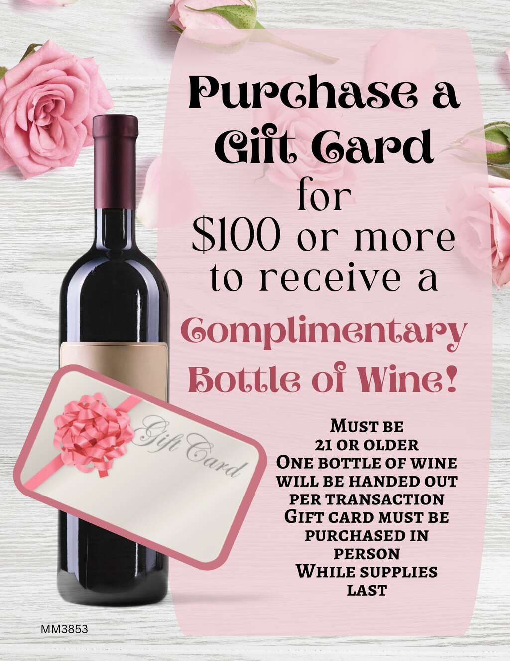 Valentine's Day Wine & GC promo